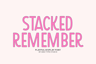 Stacked Remember Font: Bold Display Typeface for Designers