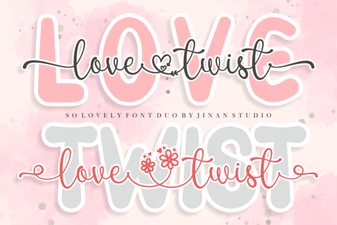 Love Twist Duo Font – Elegant Script Font for Romantic Designs