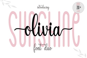 Discover Sunshine Olivia Font for Creative Design Projects