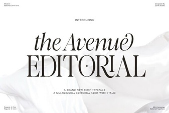 The Avenue Editorial Font – Elegant Serif Typeface for Modern Design